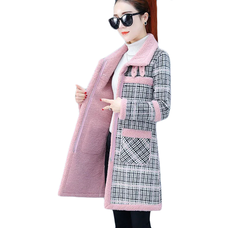 Wool Coat Peacoat - Yeni kış kuzu yünü yün yün